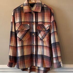 Timing Wool Blend Oversized Shirt Jacket